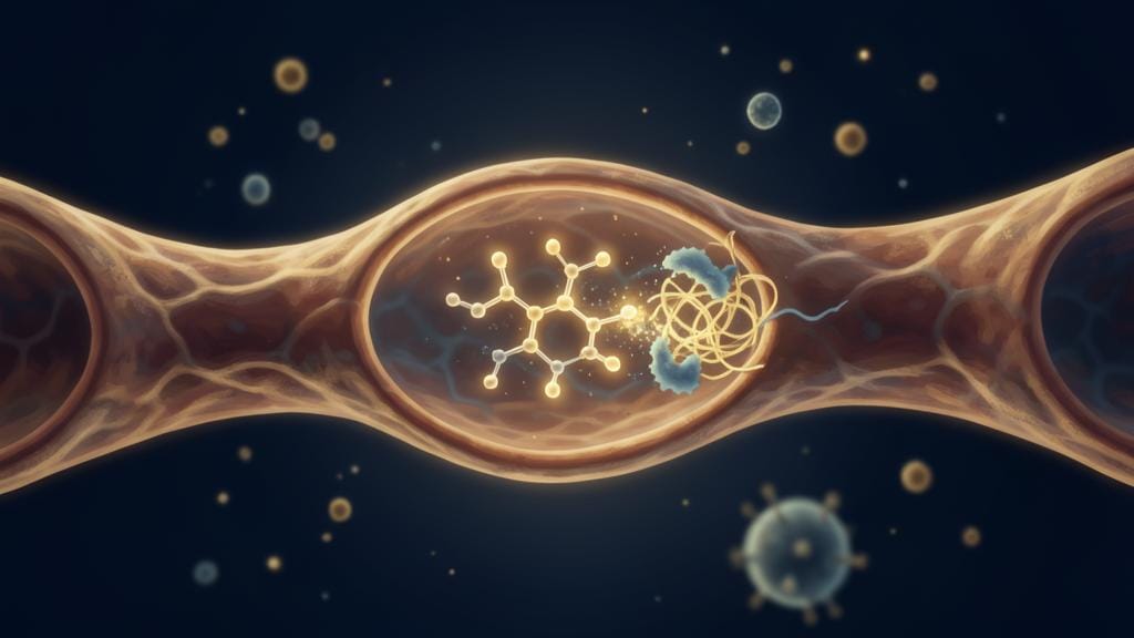 Stylized illustration of JX10 — A Late-Window Anti-Inflammatory Thrombolytic Hits Phase 2a Safety Mark.
